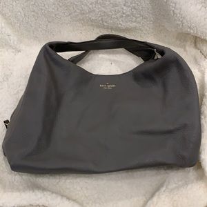 Kate Spade grey leather hobo bag